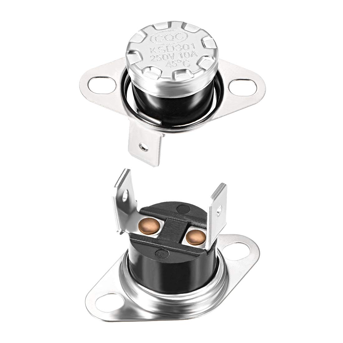 uxcell KSD301 Thermostat 45°C/113°F 10A Normally Open N.O Adjust